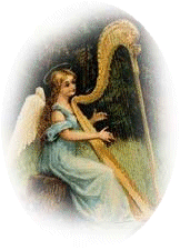 angel playing harp